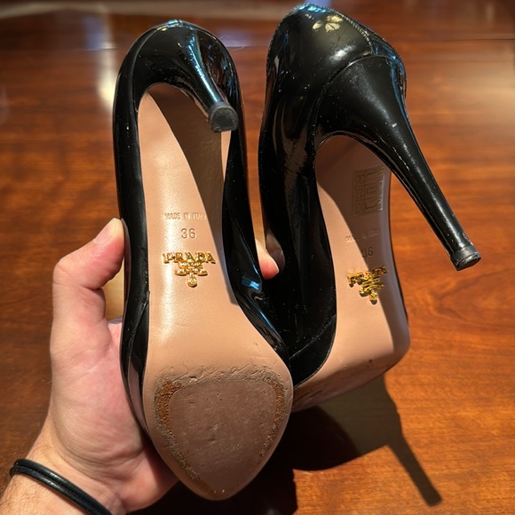 Prada Black Patent Leather Pumps - Picture 4 of 4